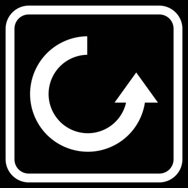 Vektör simgesi bir çerçeve içinde yukarı Döndür