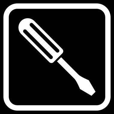 Tornavida vektör simgesi bir çerçeve içinde