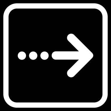 Doğru vektör simgesi bir çerçevede göndermek