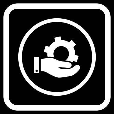 Hizmet vektör simgesi bir çerçeve içinde