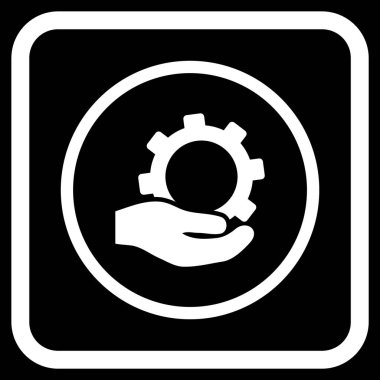 Hizmet vektör simgesi bir çerçeve içinde