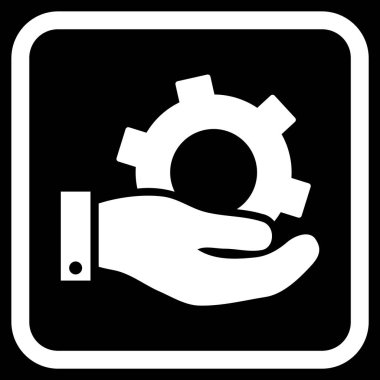 Hizmet vektör simgesi bir çerçeve içinde