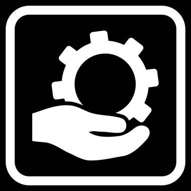 Hizmet vektör simgesi bir çerçeve içinde