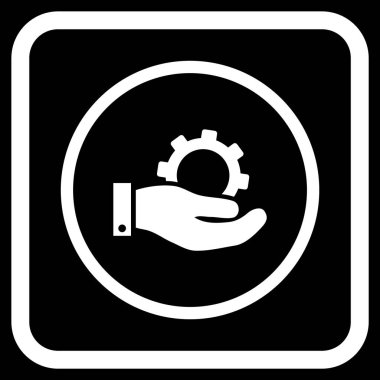 Hizmet vektör simgesi bir çerçeve içinde