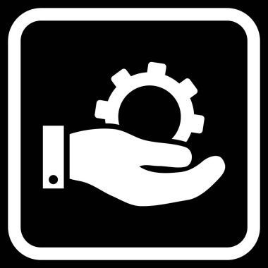 Hizmet vektör simgesi bir çerçeve içinde