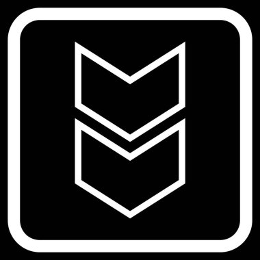 Vektör simgesi bir çerçeve içinde aşağı kaydır