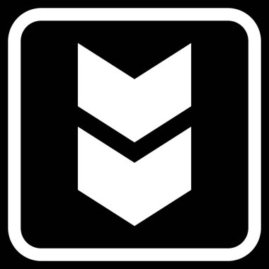 Vektör simgesi bir çerçeve içinde aşağı kaydır