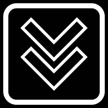 Vektör simgesi bir çerçeve içinde aşağı kaydır