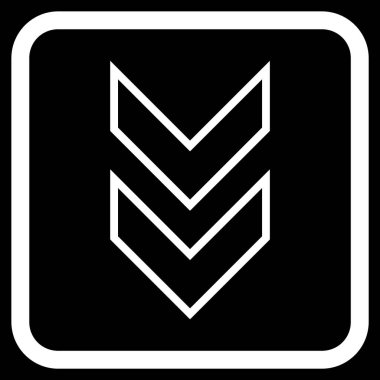 Vektör simgesi bir çerçeve içinde aşağı kaydır