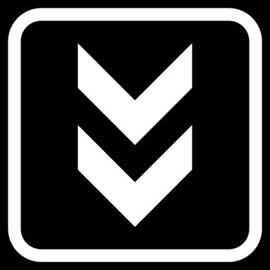 Vektör simgesi bir çerçeve içinde aşağı kaydır