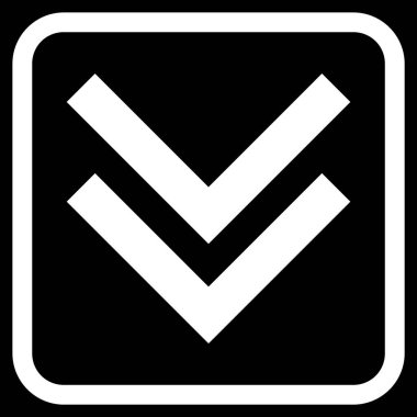 Vektör simgesi bir çerçeve içinde aşağı kaydır