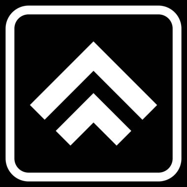 Vektör simgesi bir çerçeve içinde yukarı kayması