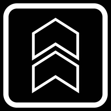 Vektör simgesi bir çerçeve içinde yukarı kayması