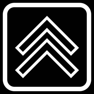 Vektör simgesi bir çerçeve içinde yukarı kayması