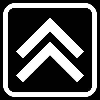 Vektör simgesi bir çerçeve içinde yukarı kayması