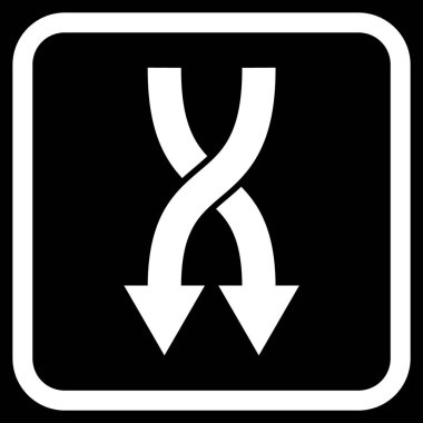 Vektör simgesi aşağı okları bir çerçevede shuffle