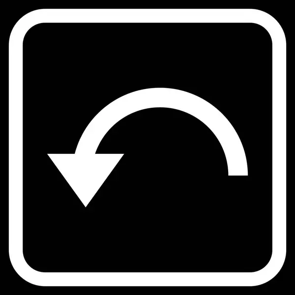 Ruota l'icona vettoriale CCW in una cornice — Vettoriale Stock