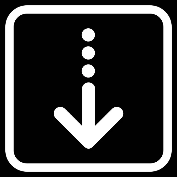 Send Down Vector Icon In a Frame — Stock Vector