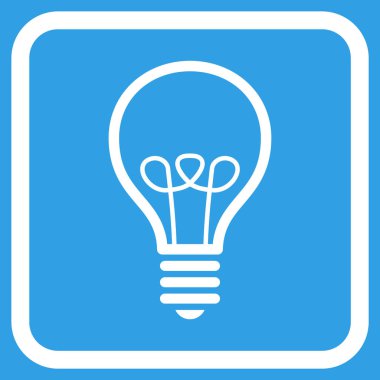 Lamba ampul vektör simgesi bir çerçeve içinde