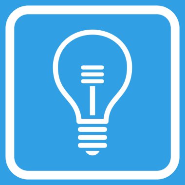 Lamba ampul vektör simgesi bir çerçeve içinde