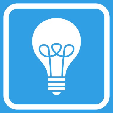 Lamba ampul vektör simgesi bir çerçeve içinde