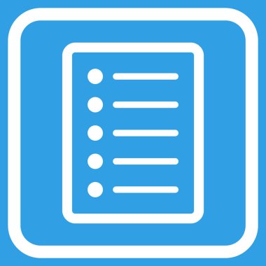 Liste sayfa vektör simgesi bir çerçeve içinde