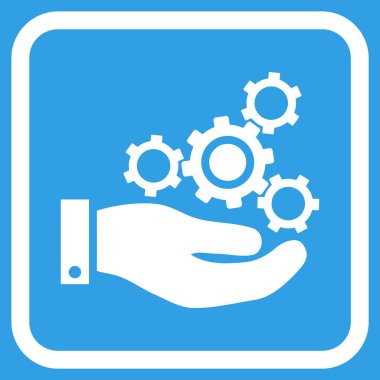 Mekanik Servisi vektör simgesi bir çerçeve içinde