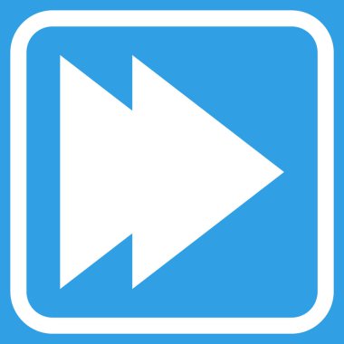 Doğru vektör simgesi bir çerçeve içinde hareket