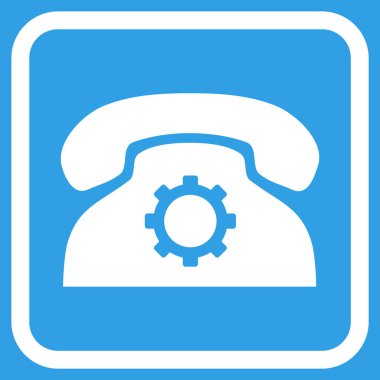 Telefon ayarları vektör simgesi bir çerçeve içinde