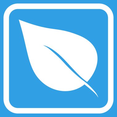 Bitki yaprak vektör simgesi bir çerçeve içinde