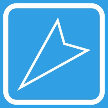 İşaretçi yaptı vektör simgesi bir çerçeve içinde aşağı