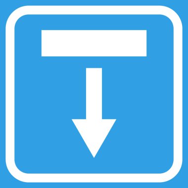 Vektör simgesi bir çerçeve içinde aşağı çekin