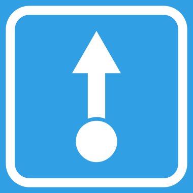 Vektör simgesi bir çerçeve içinde yukarı çekin