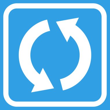 Geri dönüşüm vektör simgesi bir çerçeve içinde