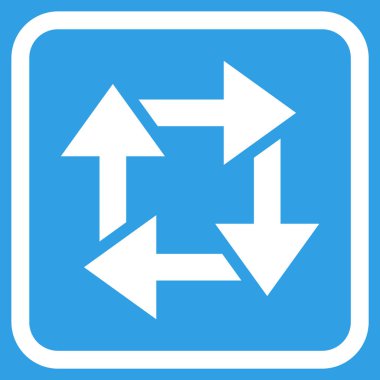 Geri dönüşüm vektör simgesi bir çerçeve içinde