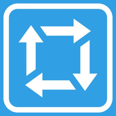 Geri dönüşüm vektör simgesi bir çerçeve içinde