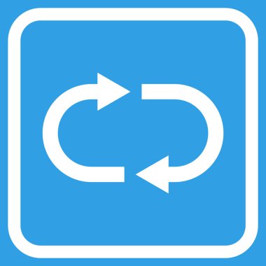 Geri dönüşüm vektör simgesi bir çerçeve içinde