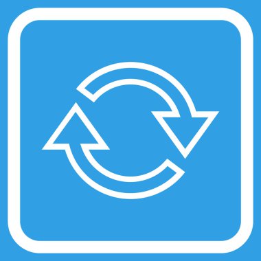 Oklar vektör simgesi bir çerçeve içinde yenileme