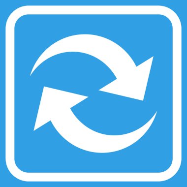 Oklar vektör simgesi bir çerçeve içinde yenileme