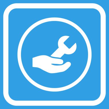 Onarım hizmeti vektör simgesi bir çerçeve içinde