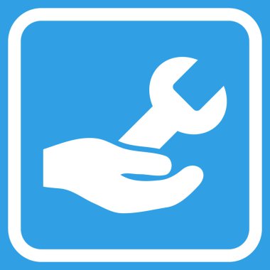 Onarım hizmeti vektör simgesi bir çerçeve içinde