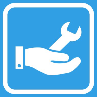 Onarım hizmeti vektör simgesi bir çerçeve içinde