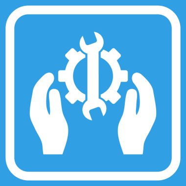 Onarım hizmeti vektör simgesi bir çerçeve içinde