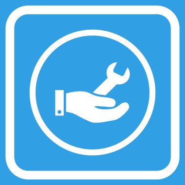 Onarım hizmeti vektör simgesi bir çerçeve içinde