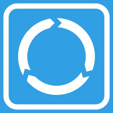 Döndürme vektör simgesi bir çerçeve içinde