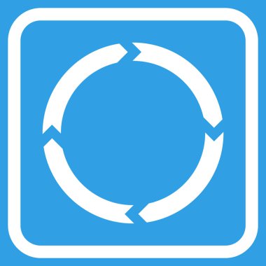 Döndürme vektör simgesi bir çerçeve içinde