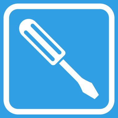 Tornavida vektör simgesi bir çerçeve içinde