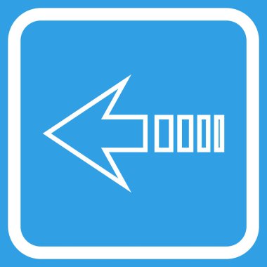 Sol vektör simgesi bir çerçevede göndermek