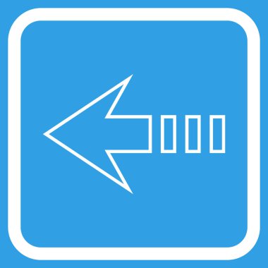 Sol vektör simgesi bir çerçevede göndermek