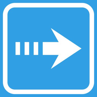 Doğru vektör simgesi bir çerçevede göndermek